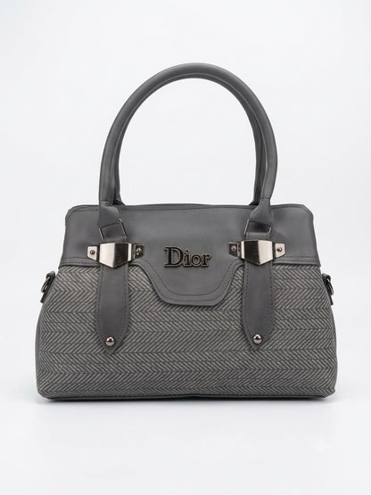 Structured Woven Shoulder Tote Bag