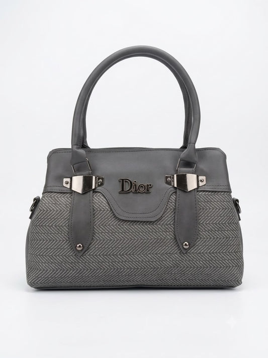 Structured Woven Shoulder Tote Bag