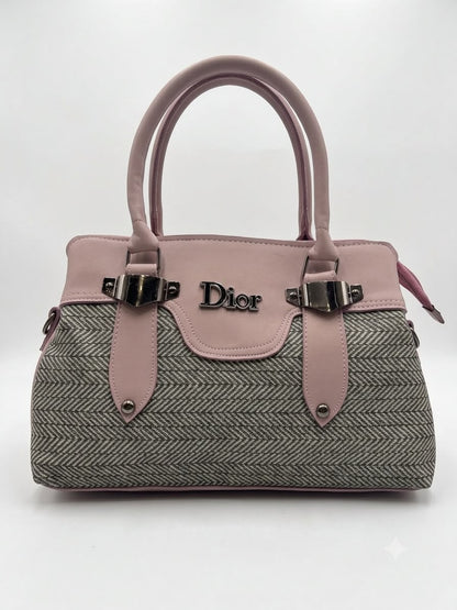 Structured Woven Shoulder Tote Bag