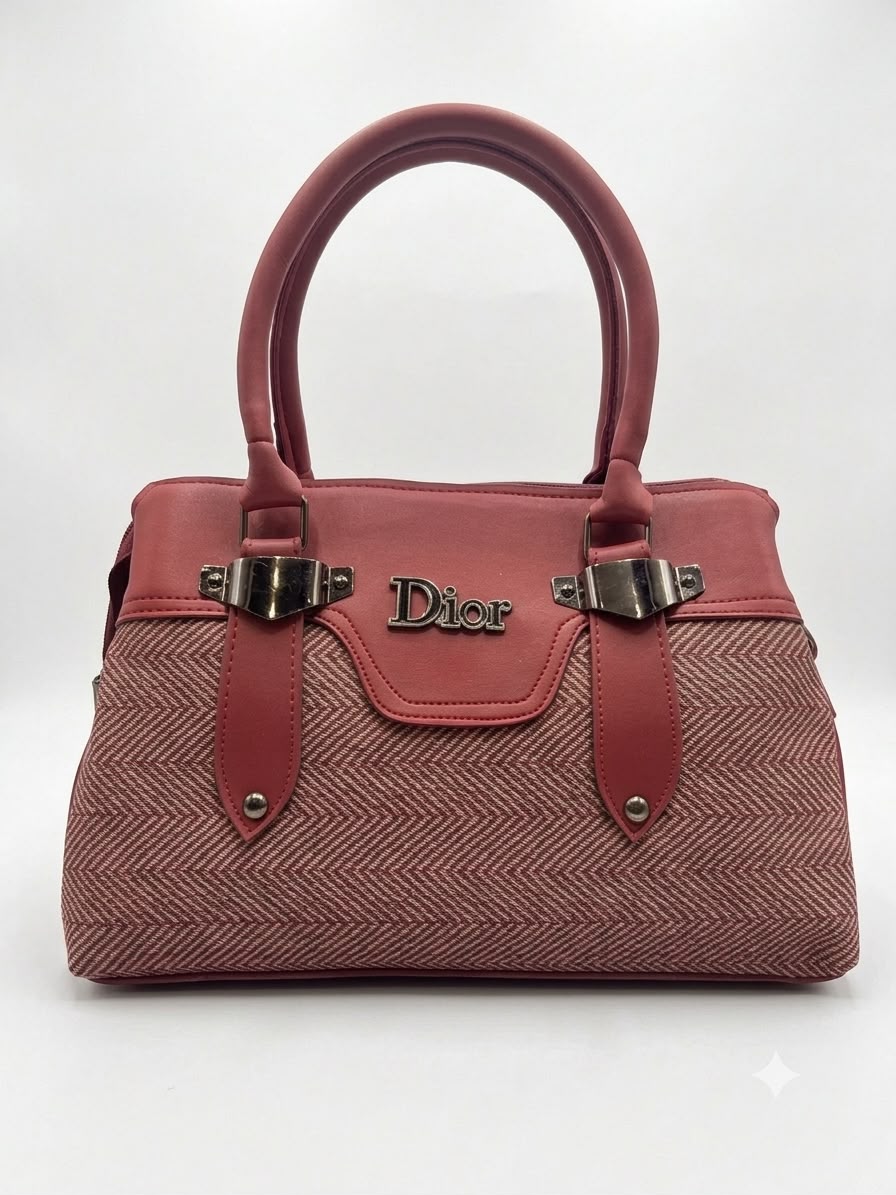 Structured Woven Shoulder Tote Bag
