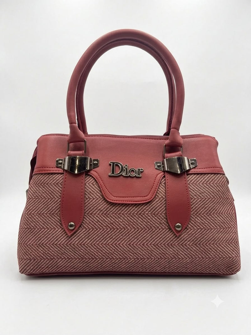 Structured Woven Shoulder Tote Bag